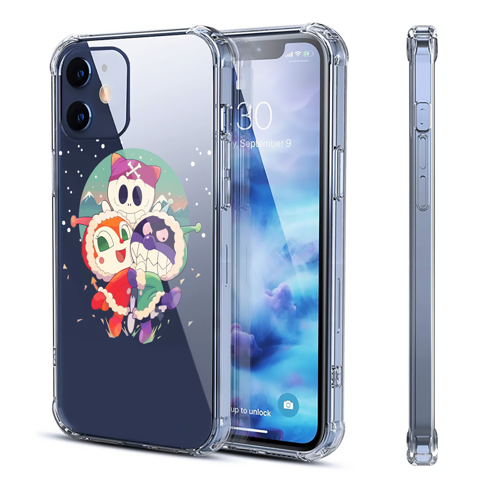 （画像用） アンパンマン Anpanman 【iPhone 12シリーズ対応】透明スマホケース（クリアソフトケース）